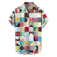 thumbnail image 2 of Short Sleeve Shirt 80s90s Hawaiian Shirt Charming Funny Animation Paint Funny Outfits for Friends for Party, 2 of 13
