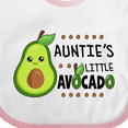 thumbnail image 4 of Inktastic Auntie's Little Avocado with Cute Baby Avocado Boys or Girls Baby Bib, 4 of 4