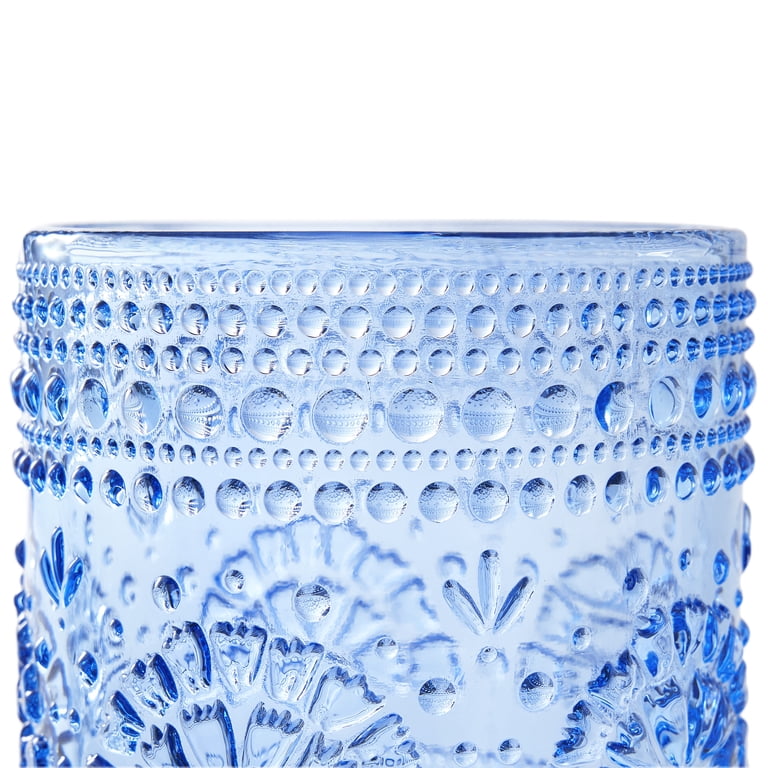 The Pioneer Woman Channing 18 oz Blue Glass Tumblers, Set of 4 photo 5