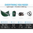 thumbnail image 3 of Camping Hammock 500 lb Capacity – Portable Double Hammock with Tree-Friendly Straps and Carabiners, Lightweight for Backpacking, Hiking, Travel, Beach, Backyard, 3 of 7