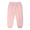 thumbnail image 5 of FAOWME Boys Girls 2 Pcs Sweatshirt Hoodie Pullover Tops Sweat Suit Unisex Long Sleeve Hoody Tops + Elastic Waist Shorts Pockets Set Pink 12-24 Months, 5 of 8