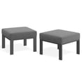 thumbnail image 5 of Heynemo Patio Furniture Footstools Metal Ottomans Set of 2, Metal Outdoor Ottomans with Upgraded Cushions, All-weather Outdoor Footrest Seat for Balcony, Garden, Deck, Backyard, Grey, 5 of 7