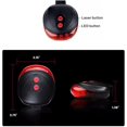 thumbnail image 3 of Ciclismo en bicicleta 7 modos de flash Luces rojas a prueba de agua con 5 LED y 2 rayos láser Luz trasera para bicicleta Luz de advertencia de seguridad Luz trasera para bicicleta Lámpara tr, 3 of 5