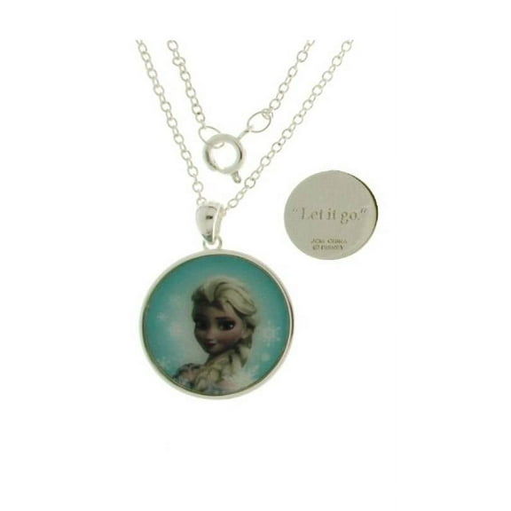 Disney Frozen Elsa "Let It Go" Pendant. GIFT BOX. Silver Plt