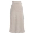 thumbnail image 1 of Innerwin Jupe Midi Tricotée Taille Haute pour Femmes, Abricot Rose, 2TG, 1 of 5