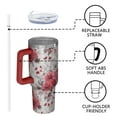 thumbnail image 4 of OBREWU Pioneer Flower Tumbler with Handle and Lid,Pioneer Flower 40oz Double Wall Vacuum Insulated Tumbler,Cups Gift for Women and Men, 4 of 7