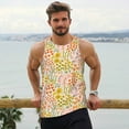 thumbnail image 6 of Uemuo wild meadow flowers Pattern Men's Muscle Shirts Sleeveless Dry Fit Gym Workout Tank Top Lightweight Sports Tank Top Beach Tank Top, Loose-fit Sleeveless Shirt-4X-Large, 6 of 7