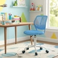 thumbnail image 3 of Silla para Niño, Color Celeste, Silla para Escritorio Ergonomica Giratoria HOMEMAKE FURNITURE  Moderno, 3 of 6