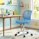 thumbnail image 3 of Silla para Niño, Color Celeste, Silla para Escritorio Ergonomica Giratoria HOMEMAKE FURNITURE  Moderno, 3 of 6