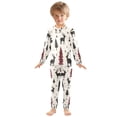 thumbnail image 6 of FORMRS Long Sleeve Top and Pants Pajama Set for Niños 2-Piece Sleepwear, Sizes 18M-8Y, Christmas Plaid Forest, 6 of 6