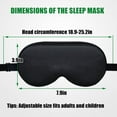 thumbnail image 5 of Antifaz para dormir para mujeres y hombres, 2 unidades, antifaz para dormir, correa ajustable, apagón, seda, antifaz para dormir, cubiertas suaves para los ojos, 5 of 5