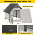thumbnail image 2 of Aivituvin Outdoor Dog House with Metal Frame Anti-Bite Dog Kennel Waterproof Puppy Shelter Indoor for Small Medium Dogs with Porch, 2 of 11