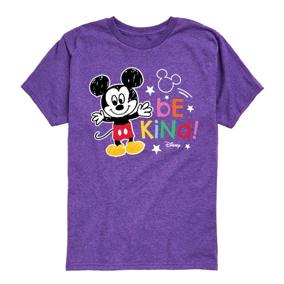 Disney - Mickey Mouse - Be Kind - Youth Short Sleeve Graphic T-Shirt