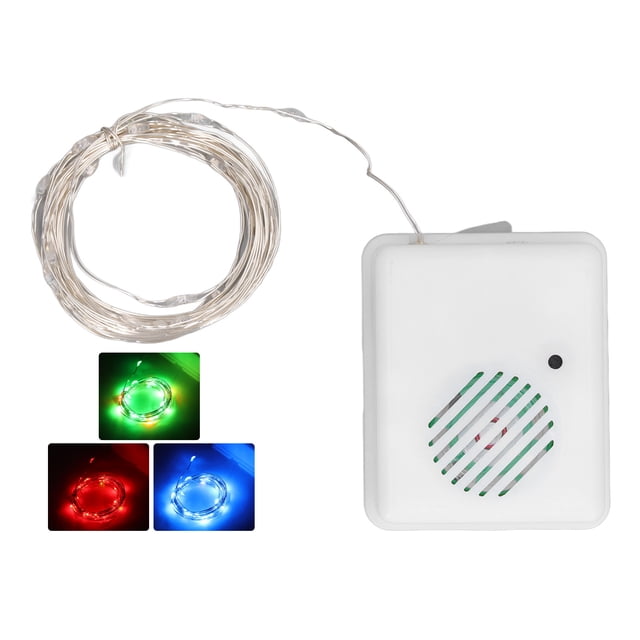 Musical Christmas Light String, Environment Friendly Christmas Decorative Lamp String Battery Power Supply For Indoor For Garden Warm Light,Colorful Light