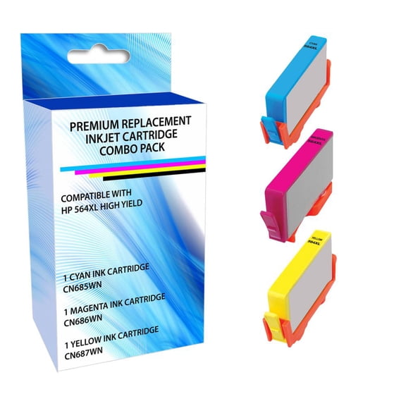 Remanufactured eReplacements Ink Cartridge - Alternative for HP 564XL - Cyan, Magenta, Yellow