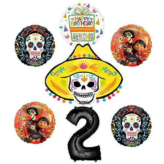 Coco Party Supplies 2nd Birthday Balloon Bouquet Decorations