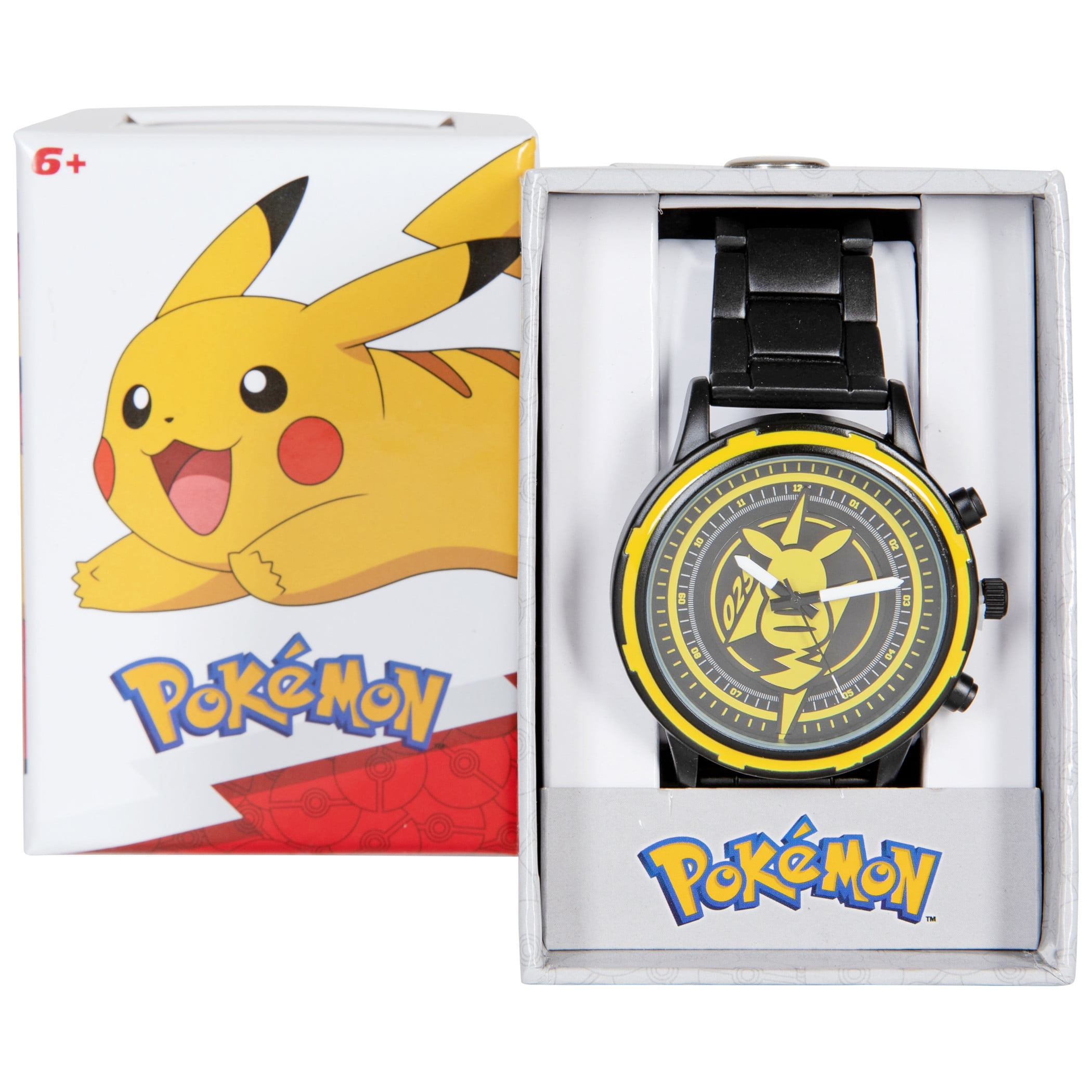 Montre Pokemon, montre Pikachu bracelet noir