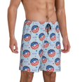 thumbnail image 2 of Wukai Donut with the USA Fag Men’s Short Pajama Pants With Pockets Soft Sleep Pj Shorts for Men-3X-Large, 2 of 6