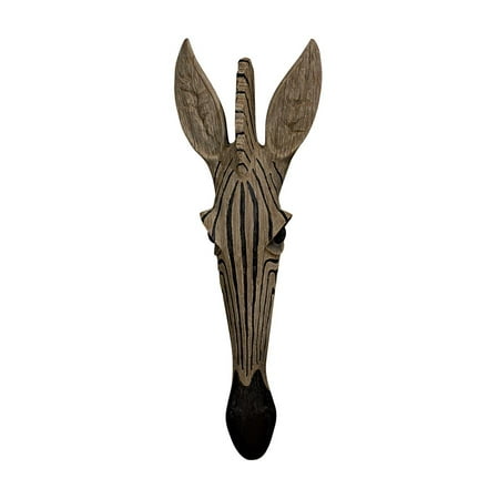 Animal Mask of the Savannah Wall Sculpture: Zebra