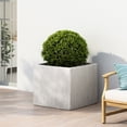 thumbnail image 2 of NOBOLEA Lightweight Concrete Square Planter Pot, 21.5 Inch Outdoor Indoor Decorative Planter for Patio and Garden, 2 of 9