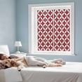 thumbnail image 3 of Red Geometric Window Privacy Film, Vintage Rhombus Circle Texture Static Cling UV Sun Blocking Heat Control Window Tint Day and Night, Non-Adhesive One Way Windows Privacy Cover 17.7''x39.3'', 3 of 7