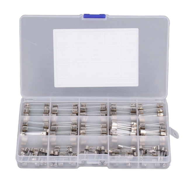 Kit surtido de fusibles de tubo, 150 piezas de fusibles de vidrio, fusibles de vidrio de aleación, fusibles de tubo de vidrio, rendimiento finamente ajustado