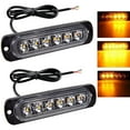 thumbnail image 5 of LED Emergency Strobe Lights, Amber 6 LED Strobe Warning Emergency Flashing Light for Car Truck Off Road ATV SUV 2 Pack, 5 of 7