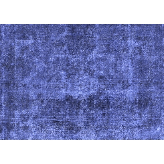 Ahgly Company Machine Washable Indoor Rectangle Oriental Blue Industrial Area Rugs, 8' x 12'