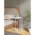 thumbnail image 6 of Innerjoin C Shaped End Table,C Table for Sofa and Bed, White, 6 of 7