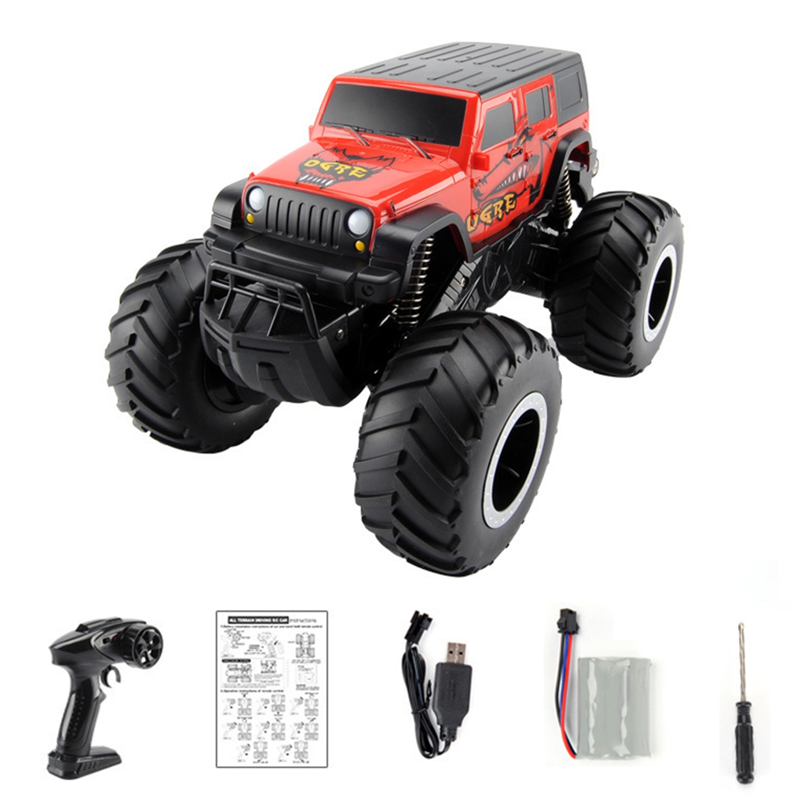 Hyasfey Amphibious Remote Control Off-Road Crawler Truck Toy