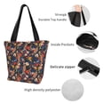 thumbnail image 4 of Fotbe Vintage Floral Bolsa de Playa con Estampado, Bolsa de Hombro, Bolsa de Mano Espaciosa, Bolsa de Viaje Ligera, Bolsa de Compras Versátil, 4 of 6