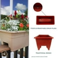 thumbnail image 4 of The HC Companies Deck Railing Planter Box with Removable Drain Plugs, 24", Clay, 4 of 4