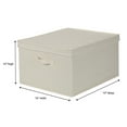 Household Essentials Jumbo Canvas Storage Box with Lid