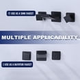 thumbnail image 4 of Wowow Modern Double Handle Wall Mounted Bathroom Faucet with Waterfall Spout in Matte Black, 4 of 8