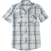 No Boundaries Men's Short Sleeve Snap Fr