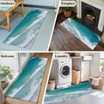 thumbnail image 6 of Oceans Waves Runner Rugs 2x6 ft Beaches Gradient Green Sea Nature Abstract Washable Hallway Rugs Non-Slip Floor Mats Absorbent Carpet Bedside Runners for Bedroom Kitchen Bathroom Laundry Room, 6 of 9