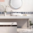 thumbnail image 4 of Peel and Stick Waterproof Border Wall Decor Removable Self Adhesive PVC Vintage Tiles Sticker Wallpaper for Kitchen Bathroom Mirror, 4"x118", 4 of 9