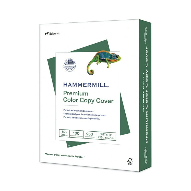 Hammermill - Color Copy Digital Cover Stock, 8-1/2 x 11, White - 250 Sheets