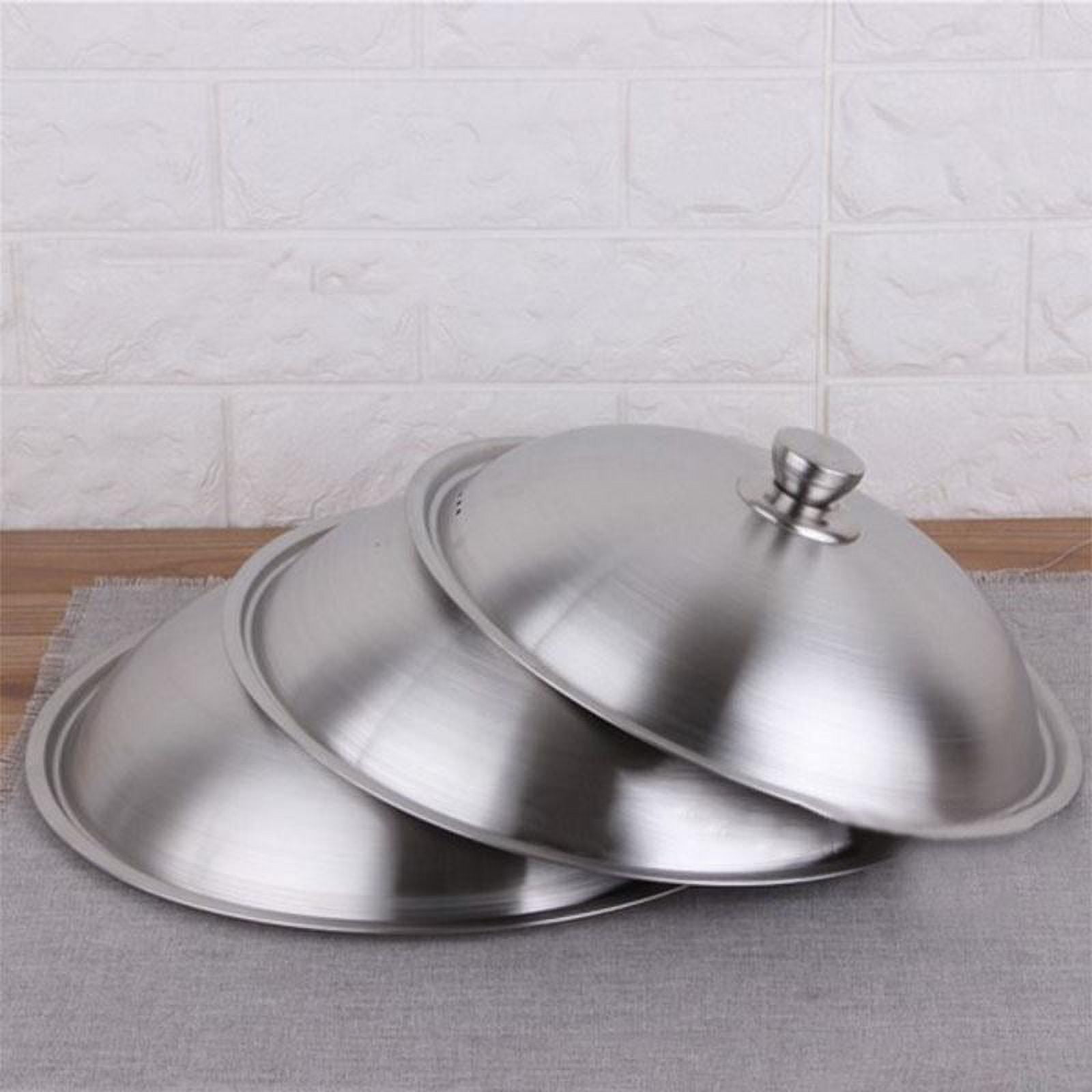 OUNONA Stainless Steel Pan Lid Universal Pot Lid Frying Pan Cover Pot and  Pan Lid for Kitchen