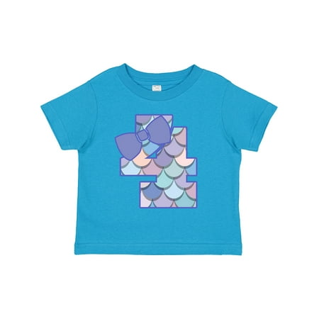 

Inktastic 4th Birthday Mermaid 4 Year Old Gift Toddler Toddler Girl T-Shirt