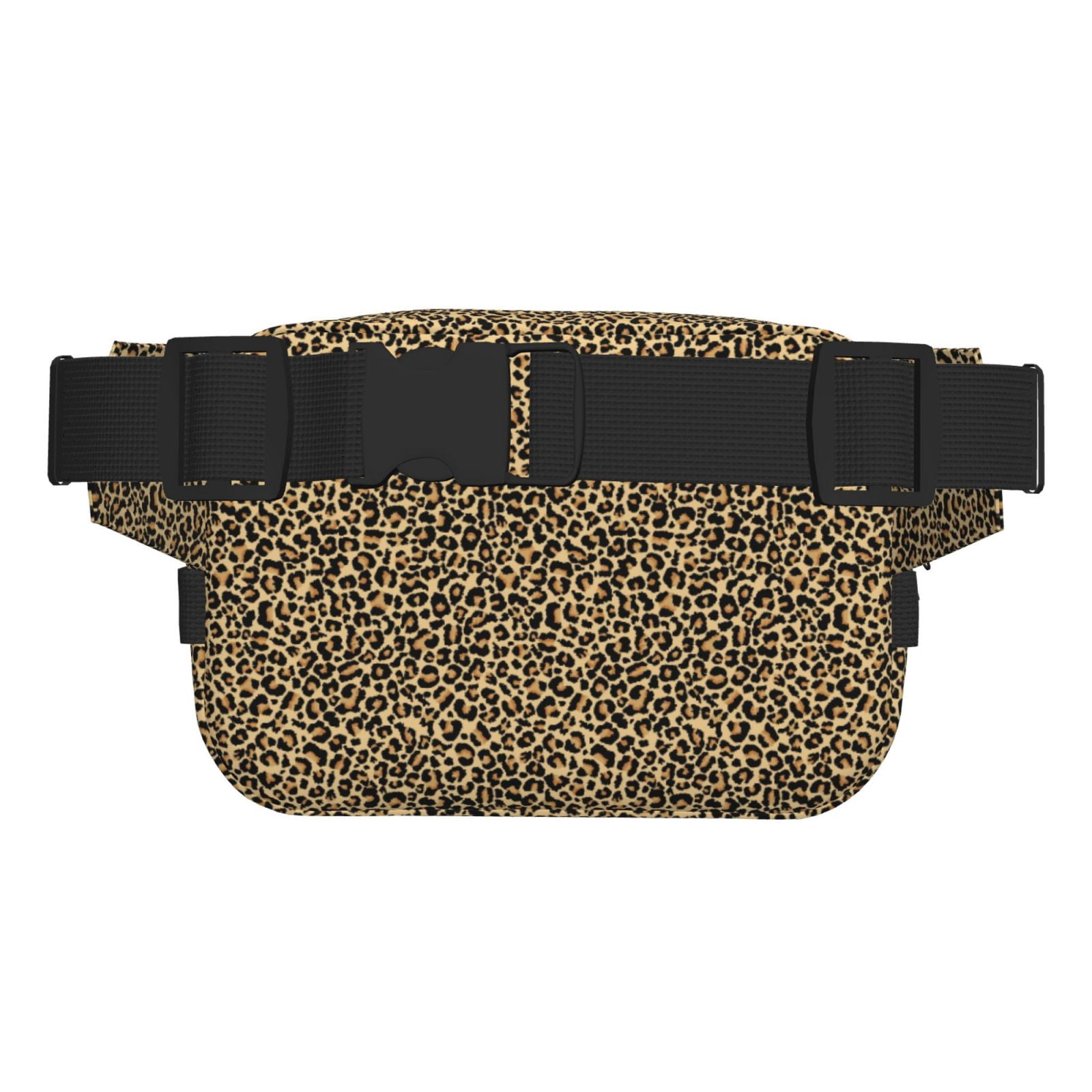 Kdxio Leopard Print Crossbody Double Layer Waist Bag Belt Bag for Unisex Fanny Pack Fashion Waist Packs for Hiking Running Shopping Traveling
