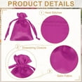 thumbnail image 3 of Uxcell 3 x 4 Inch Satin Bags with Drawstring, Gift Bags for Jewelry Candy Christmas Party 6 Pcs Rose Red, 3 of 7