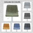 thumbnail image 4 of LeisureMod Adjustable Height Bar Stool with Leather Upholstery Powder-Coated Iron Base and High-Density Foam Seat for Modern Kitchen and Bar Tilbury Collection in Olive Green, 4 of 10