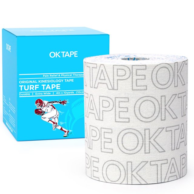 Cinta adhesiva para césped OK TAPE, 10 cm x 9 m, impermeable y flexible, blanca