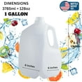 thumbnail image 3 of (16 PACK) 128 Oz Empty Plastic Gallon-Jug Juice Bottles with Tamper Evident White Screw Cap - Smoothie Bottles - Ideal for Juices, Milk, Smoothies, Picnic's and Even Meal Prep - Made in USA, 3 of 7