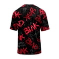 thumbnail image 6 of IAJDKMEK Men's Halloween T-Shirt - Short Sleeve Round Neck Lightweight Breathable Funny Graphic Tee, Casual Summer Shirts for Men & Party Costume,Deep Red XL, 6 of 7