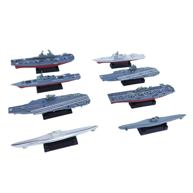 KLKCMS 8 Pieces 4D Puzzle Ship Model 4D Assembled Ship Model Modern DIY Assemble Puzzle