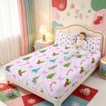 thumbnail image 3 of Manfei Cartoon Animals Bed Sheets,Christmas Winter Festive Full Size Sheets,4-Piece,1 Flat Sheet,1 Fitted Sheet and 2 Pillowcases, 3 of 6