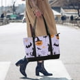 thumbnail image 4 of FORMRS Canvas Laptop Tote Bag for Women with 15.6" Computer Compartments Shoulder Handbag, Purple Halloween Pumpkin, 4 of 7