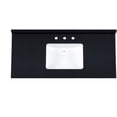 thumbnail image 6 of Sagehill Designs 49" Gemstone Black Quartz Top with Integrated White Rectangular Ceramic Basin, 6 of 7